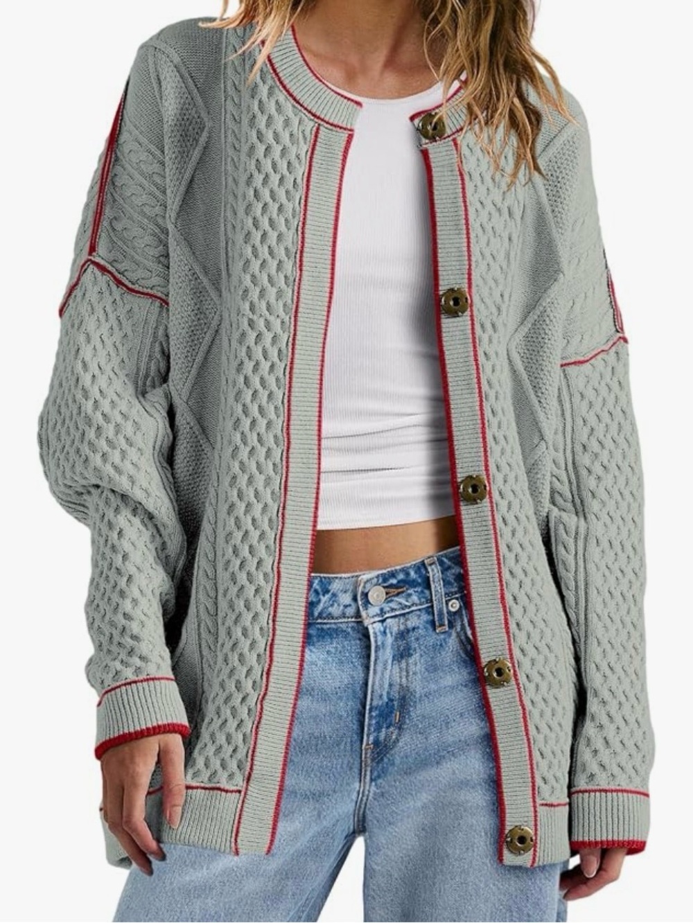 NWT ReachMe Cable Knit, Oversized
Cardigans Button Up Size Small